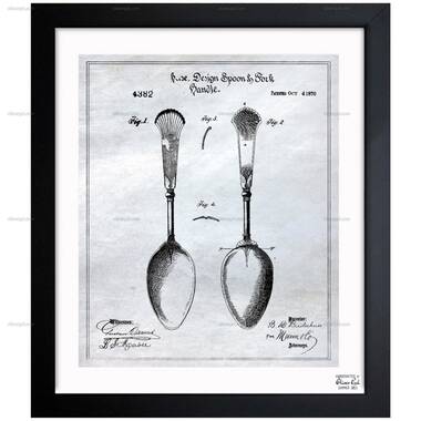 Oliver Gal Food And Cuisine Blueprint 'Design For Spoon And Fork